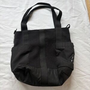 Adidas Creators Unite Mesh Tote Bag Black Zippered Shoulder Gym Bag 079326